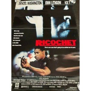 Movie Theater Cinema Poster vtg Lobby Card 1991 Ricochet Denzel Washington Ice T